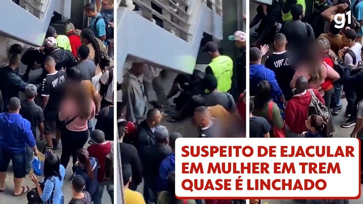 VÍDEO: suspeito de ejacular em mulher em trem quase é linchado por outros  passageiros