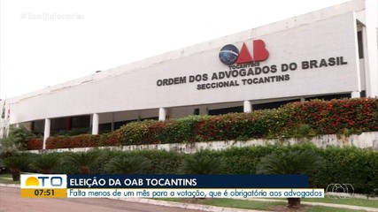 Eleição da OAB Tocantins para escolher novo presidente será realizada em 18 de novembro