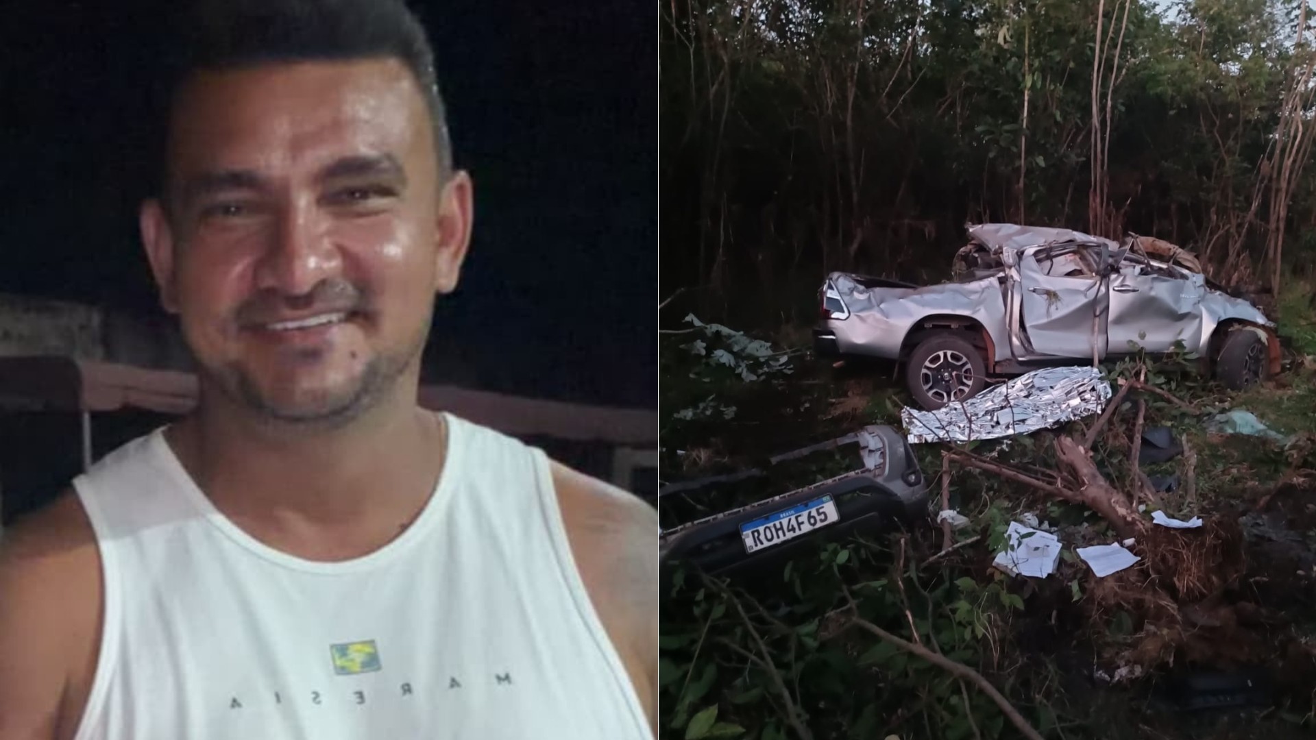 Motorista morre e mulher fica ferida após caminhonete capotar na BR-316, no MA 