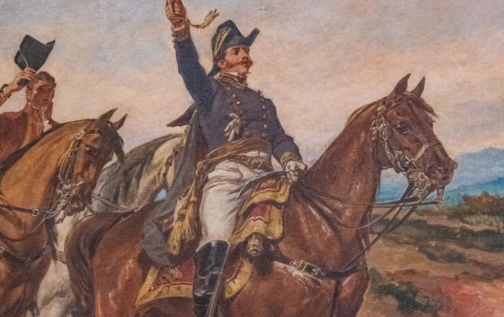 Dom Pedro I representado no quadro 'Independ�ncia ou Morte', de Pedro Am�rico � Foto: F�bio Tito/g1