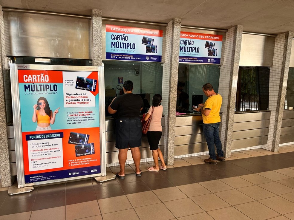 Passageiros podem se cadastrar gratuitamente nos postos de atendimento até 31 de maio — Foto: Joab Alves/TV Globo