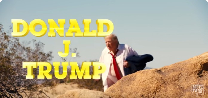 'South Park' lança vídeo com deepfake em que Trump cai pelado no deserto e é surpreendido por pênis falante