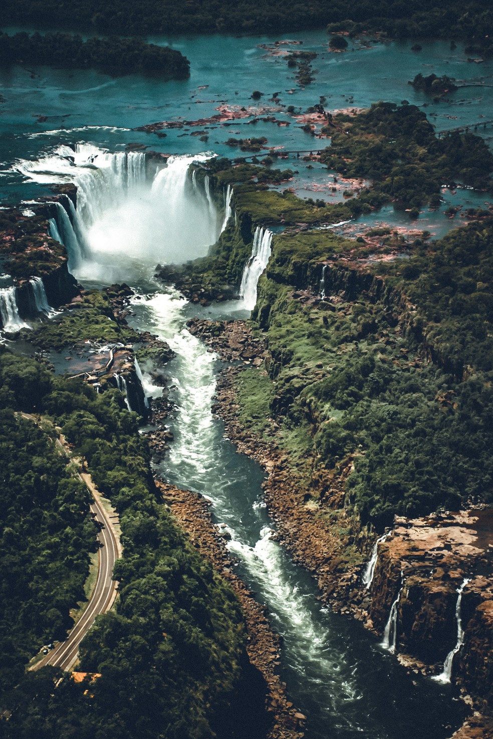 Imagen aérea das Cataratas do Iguaçu — Foto: Foto Equipe Cataratas 
