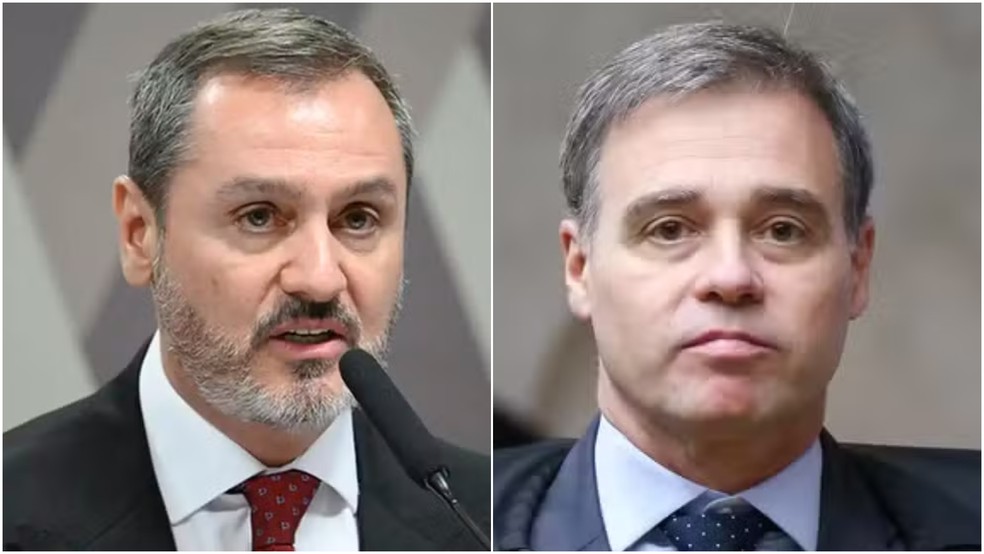 Montagem com fotos do diretor-geral da Polícia Federal, Andrei Rodrigues, e do ministro do STF André Mendonça — Foto: Andressa Anholete/Agência Senado e Gustavo Moreno/STF