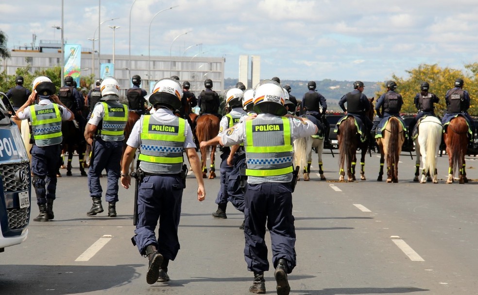 Policiais militares do DF na Esplanada dos Ministérios, em imagem de arquivo — Foto: André Gustavo Stumpf/Flickr PMDF
