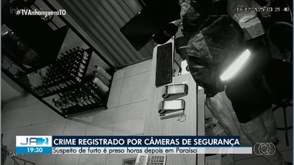 Câmeras registram furto em comércio de Paraíso do Tocantins