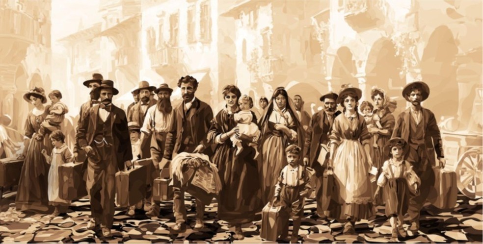 Ilustração que compõem um dos tempos da exposição — Foto: Reprodução