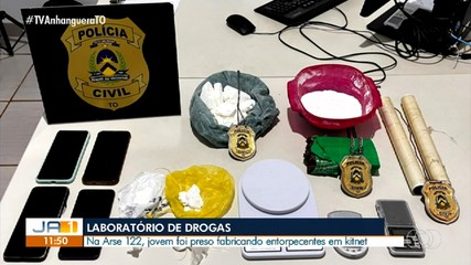 Jovem é preso após fabricar drogas em Kitnet