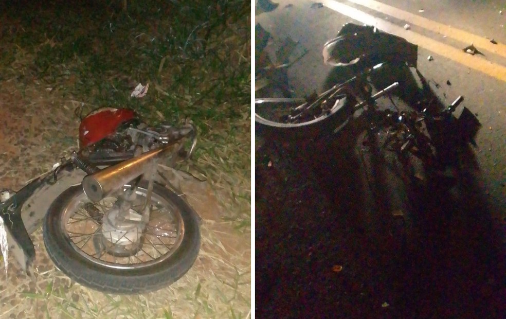 Motociclista morreu após bater contra carro na Rodovia Délcio Custódio (SP-427) em São José do Rio Preto — Foto: Polícia Rodoviária/Divulgação