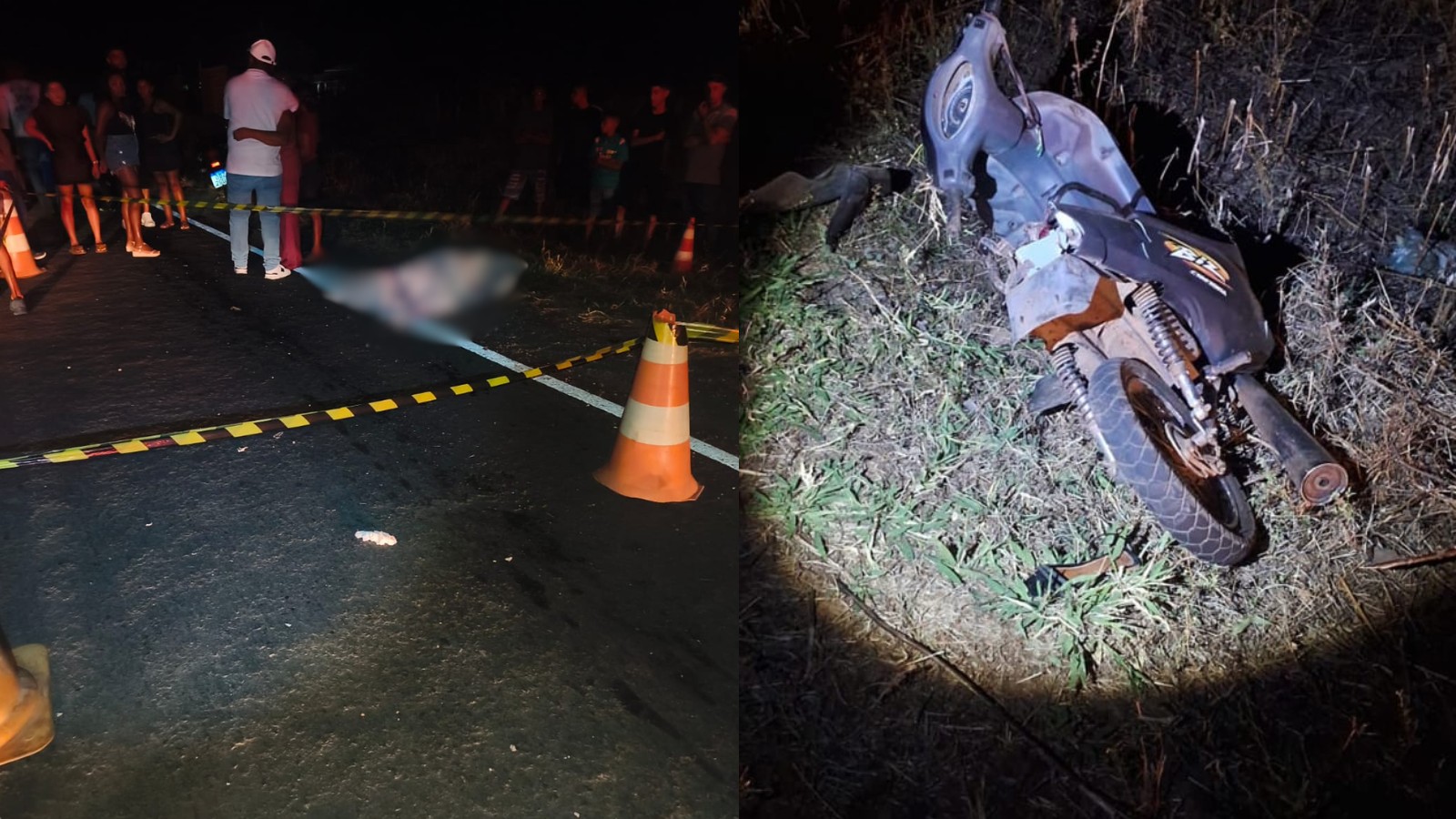 Passageira morre após moto ser atingida por caminhonete na PI-239; piloto ficou ferido