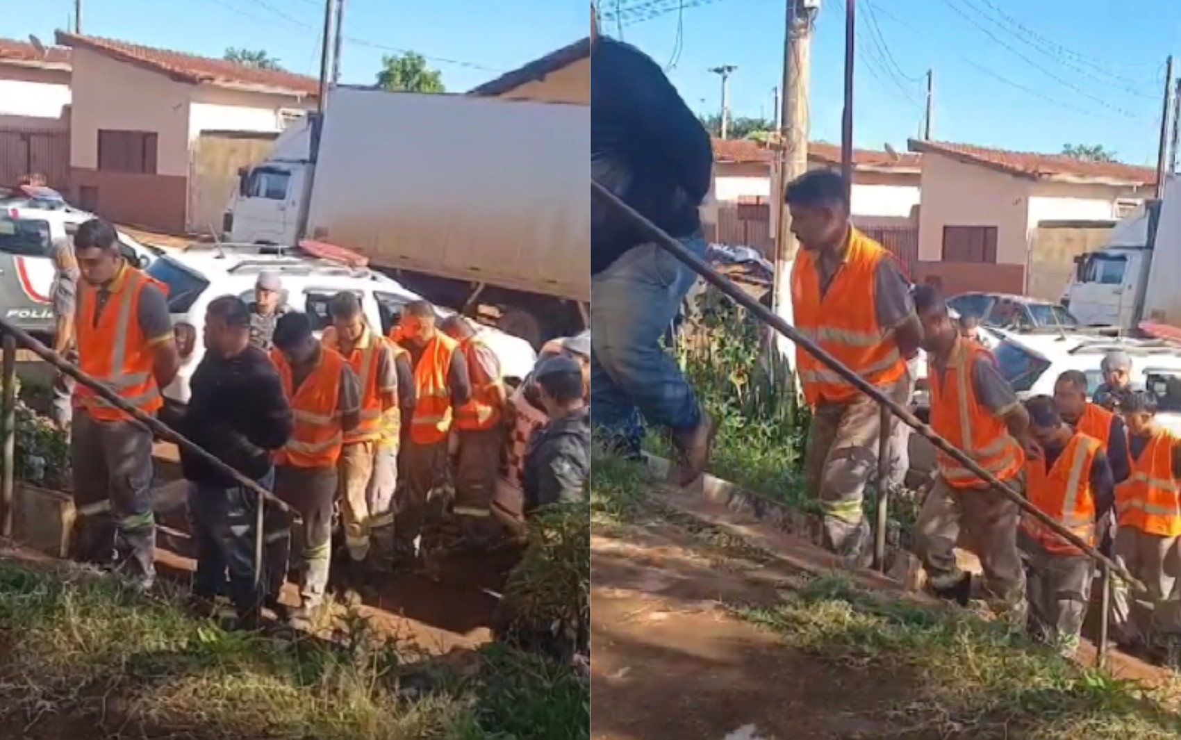 Quadrilha disfarçada de operários que interditava ruas para furtar cabos é presa no interior de SP