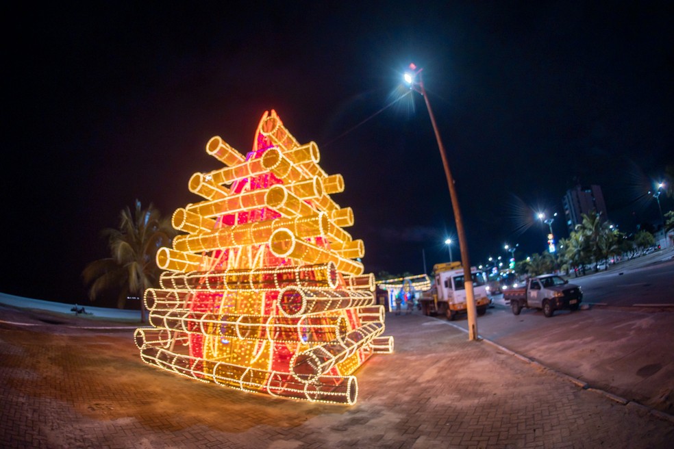 Vila temática de São João foi instalada no Memorial à República, no bairro do Jaraguá, em Maceió — Foto: Itawi Albuquerque/Secom Maceió