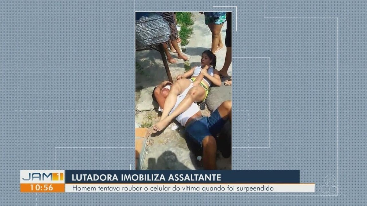 Mulher imobiliza homem com chave de braço após sofrer tentativa de assalto,  no AM