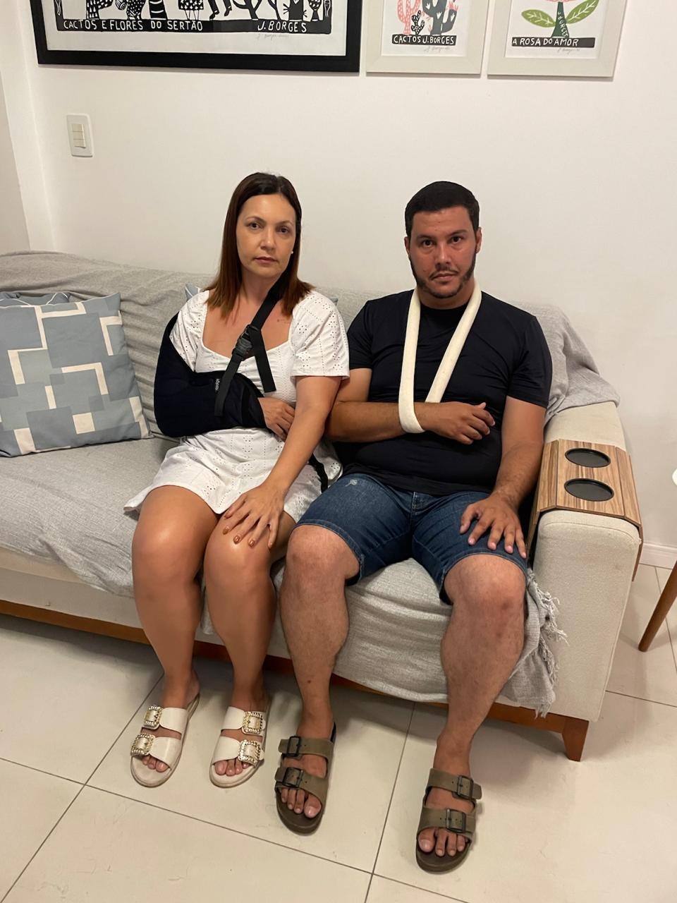 Duas mulheres fraturam clavículas em acidentes em parque aquático recém-inaugurado; marido de uma delas fissurou três costelas