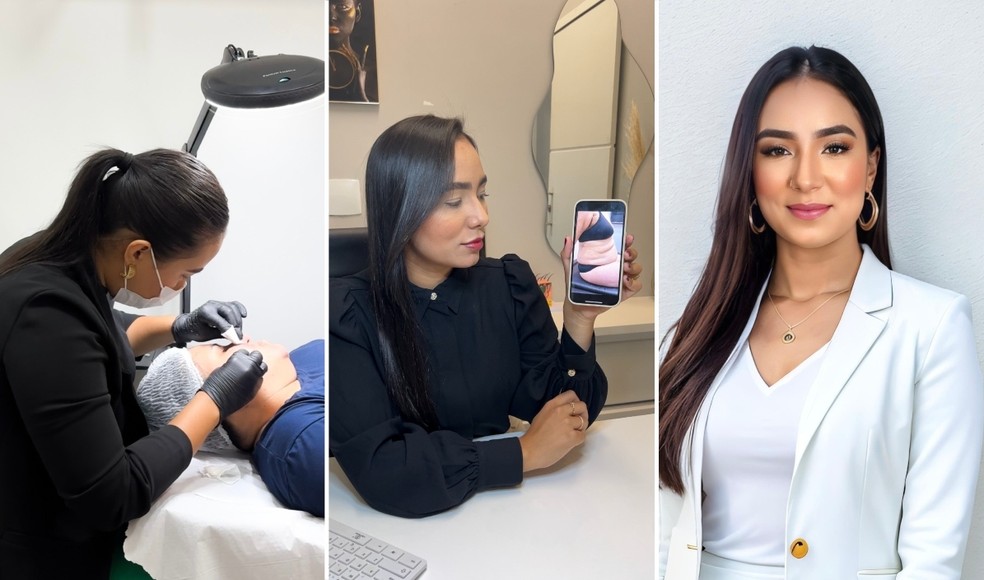 A esteticista Fernanda Oliveira, de Gama (DF), usa o TikTok para ganhar uma renda extra &mdash; Foto: Arquivo pessoal