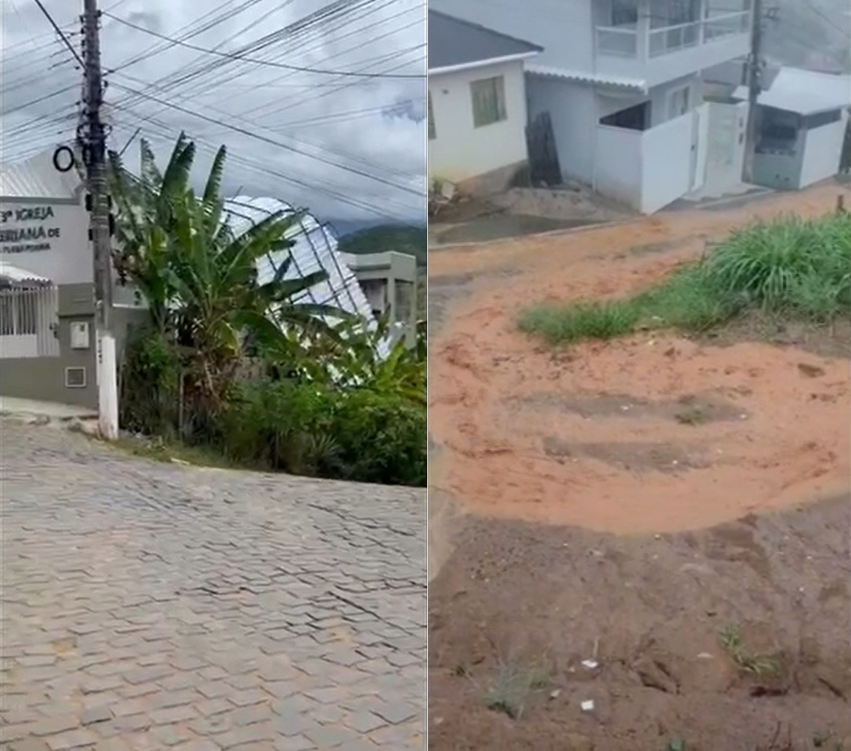 Fortes chuvas causam quedas de árvores, granizo e danos estruturais no Noroeste Fluminense