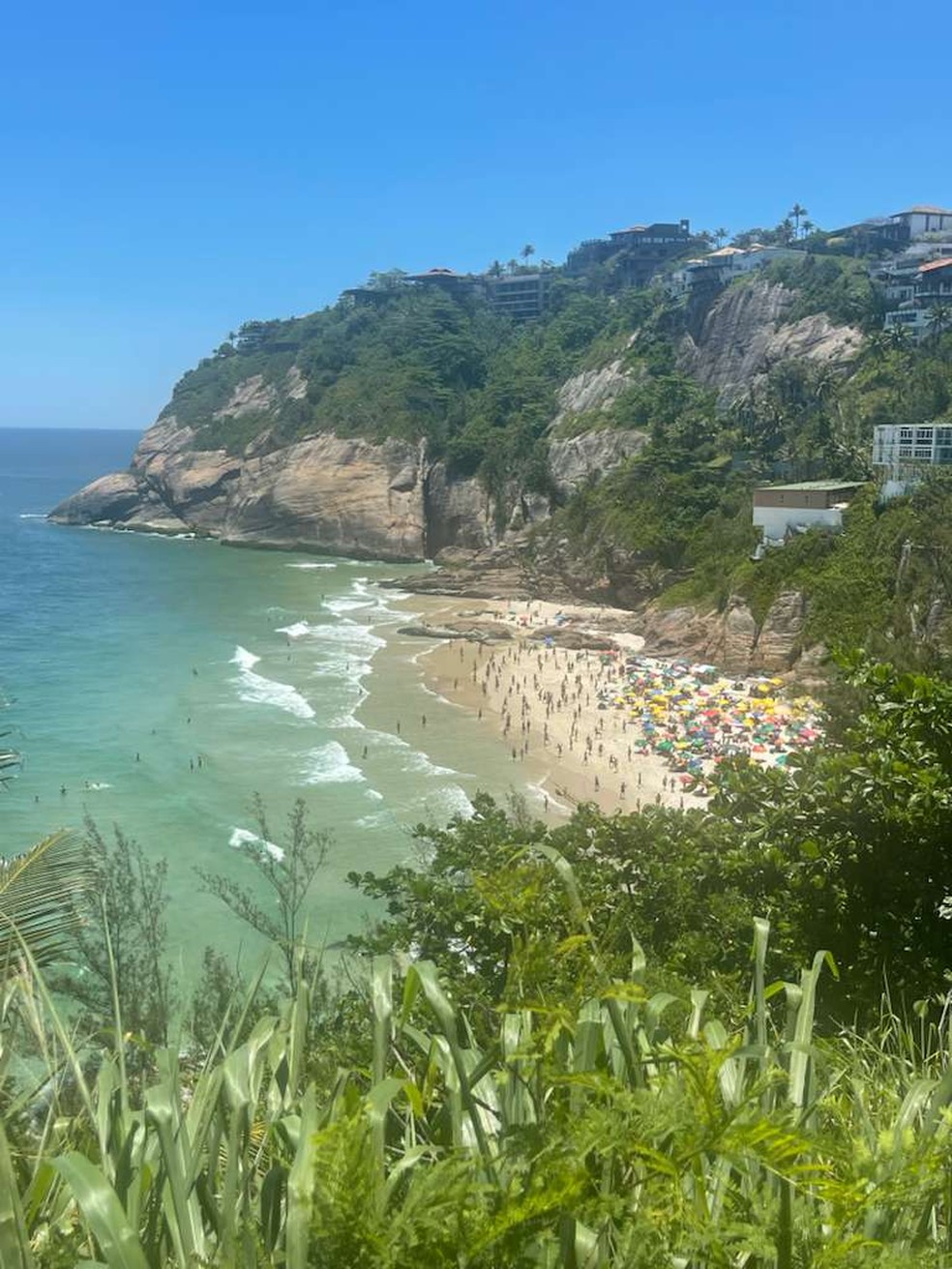 Praia da Joatinga nesta quarta-feira natalina — Foto: Fabio Gabry/Arquivo pessoal