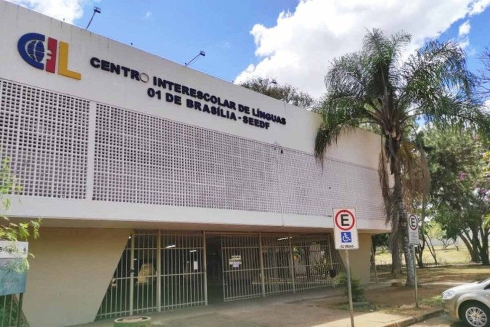 Fachada do Centro Interescolar de Línguas 01 de Brasília — Foto: Divulgação SEEDF