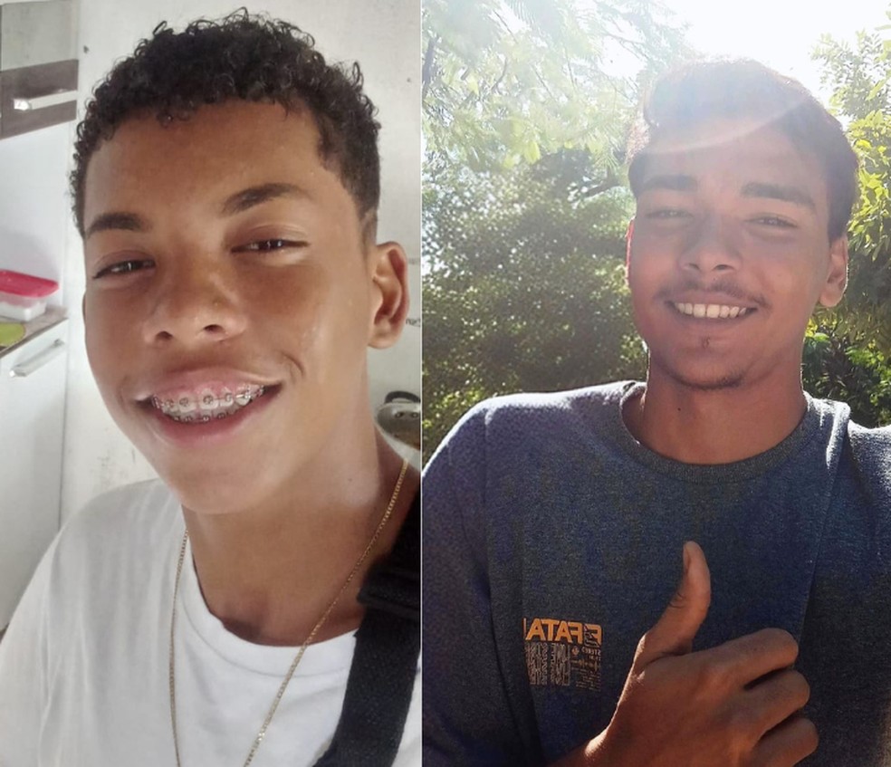 Daniel de Jesus Santos, de 17 anos (à esquerda), e Iury Pacheco dos Santos, de 16 (à direita), saíram do distrito de Arraial D'Ajuda, com destino a Eunápolis — Foto: Reprodução/Redes Sociais