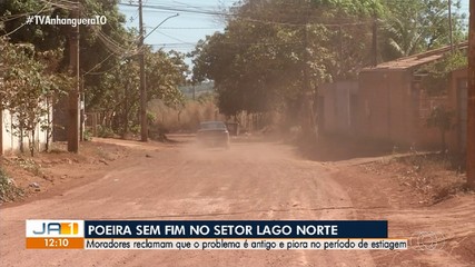 Moradores reclamam da poeira no Lago Norte, em Palmas
