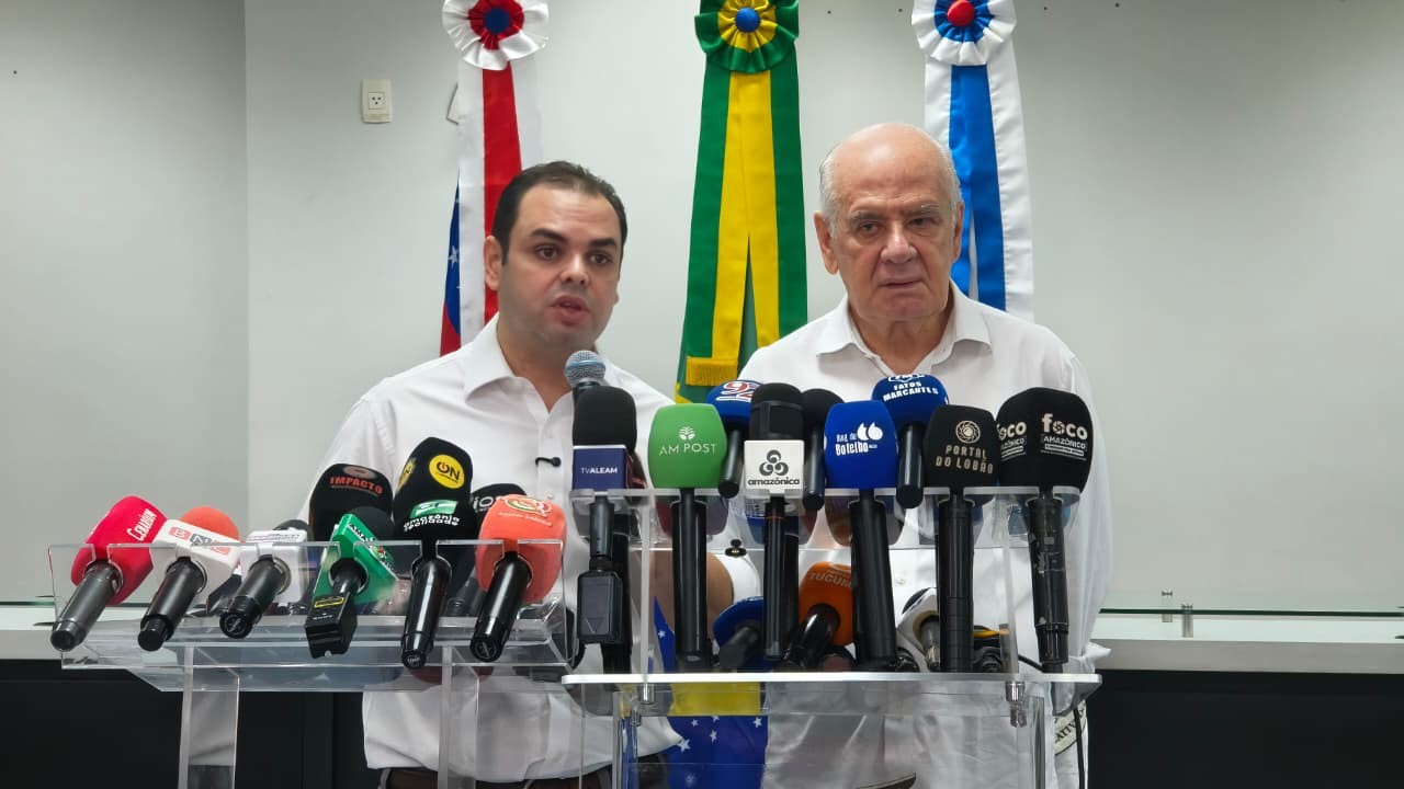 Roberto Cidade registra candidatura ao 'governo tampão' do AM; Serafim Corrêa será vice