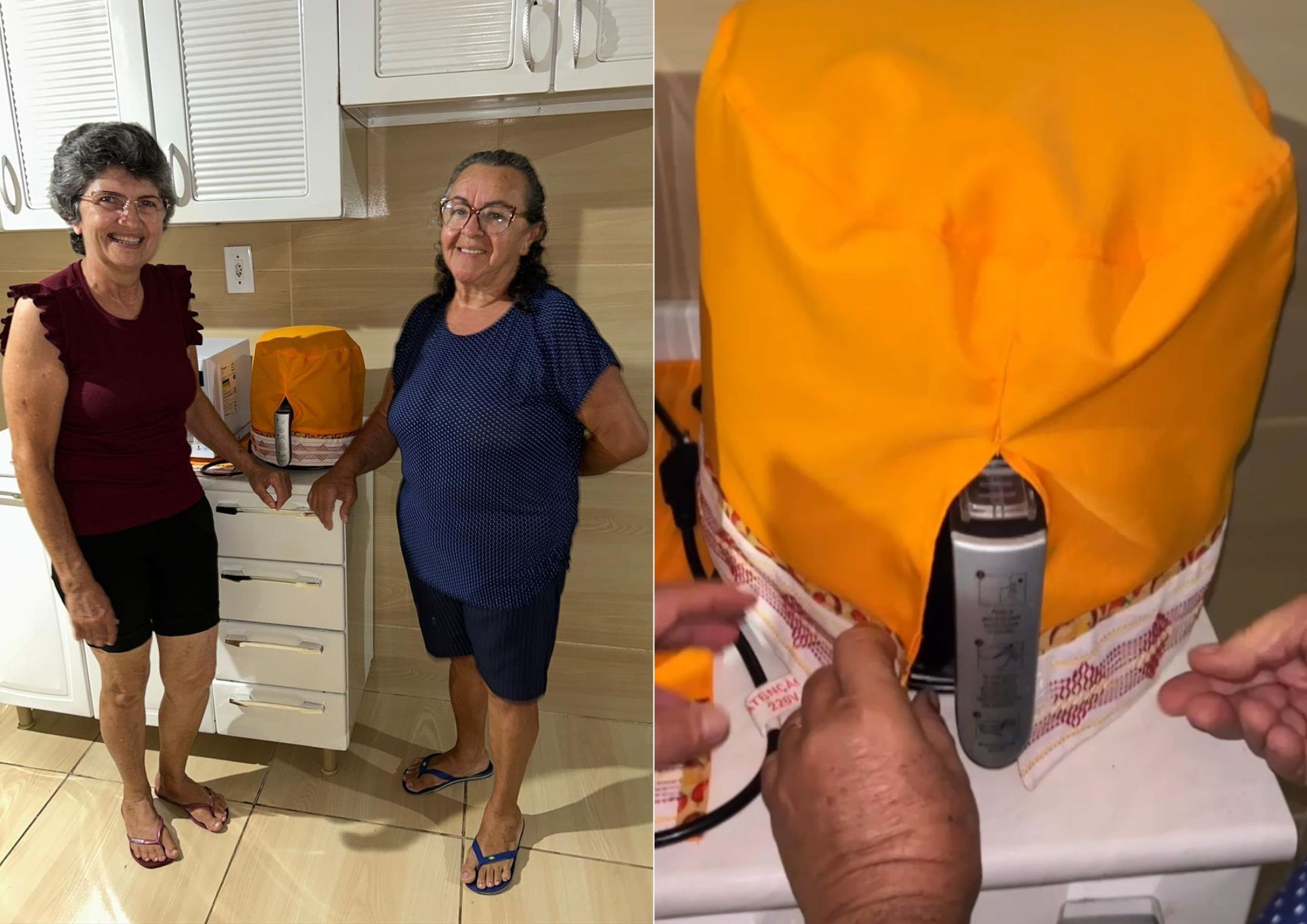 'Estilista de airfryer': costureira viraliza com roupinha sob medida para eletrodoméstico