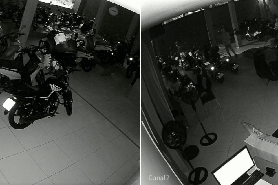 Dupla invade e furta loja de veículos no litoral de SP; prejuízo ultrapassa R$ 15 mil