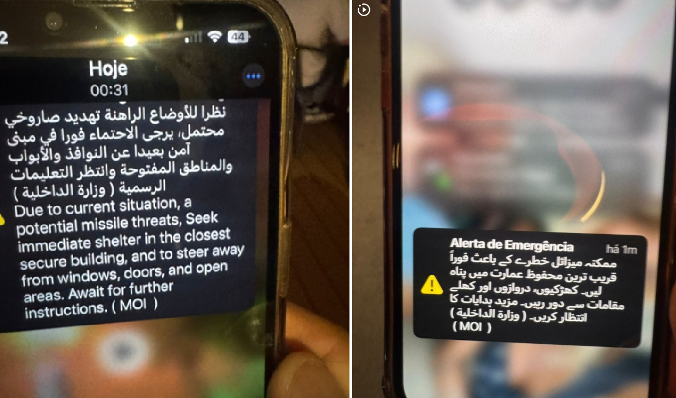 Brasileira em Dubai vê fumaça e mísseis interceptados: 'Pensei que fossem estrelas cadentes'