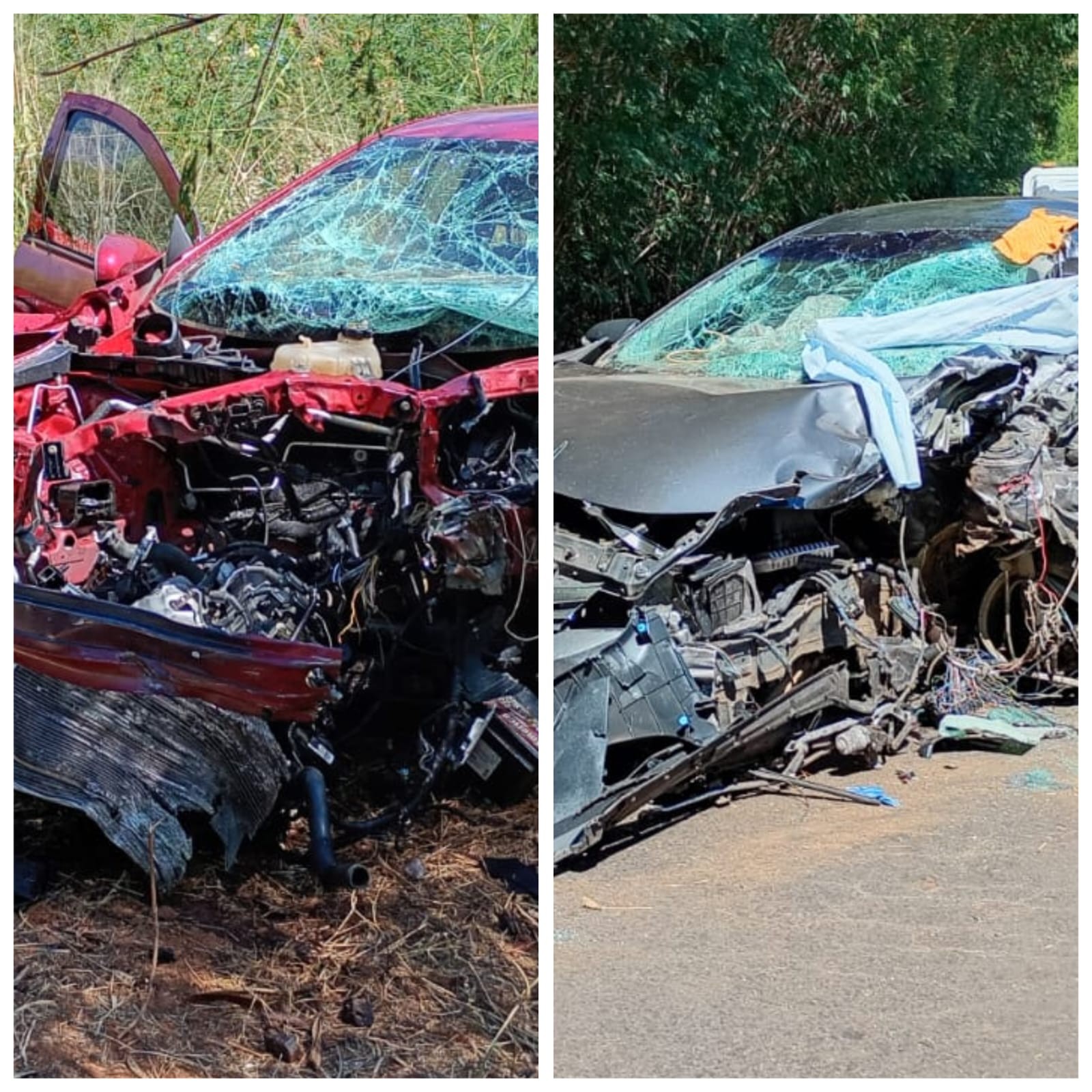 Uma pessoa morre e duas ficam feridas em colisão entre dois carros na MGC-122