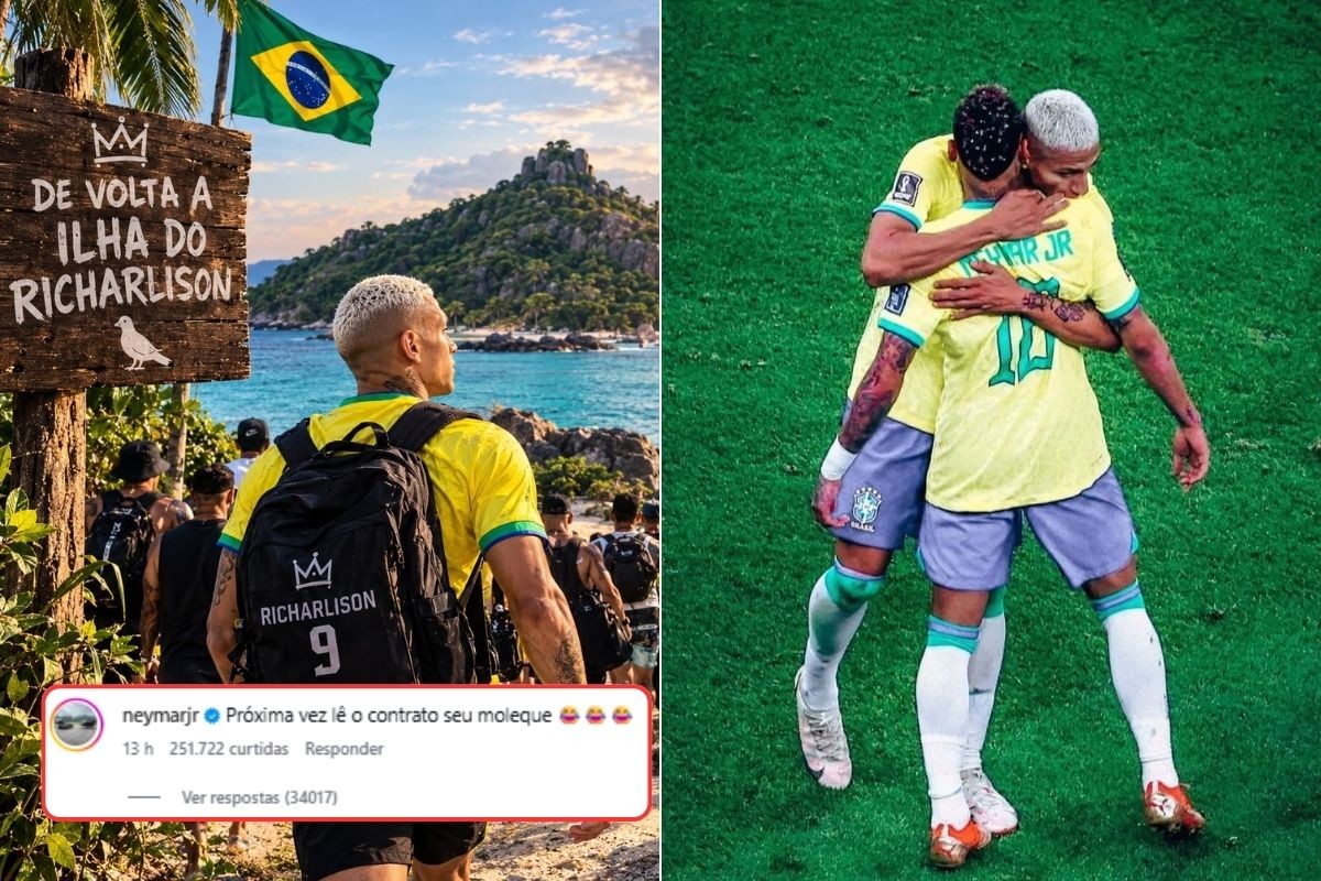 Fique por dentro: Neymar reage a post de Richarlison que ironizou sobre saída de Flávio Bolsonaro do Brasil; entenda