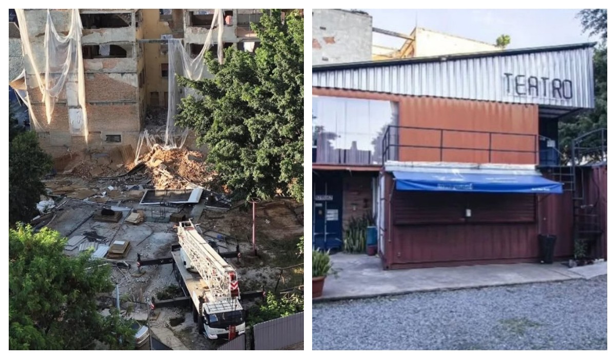 Após meses de disputa, prédio do Teatro de Contêiner, no Centro, é demolido pela Prefeitura de SP