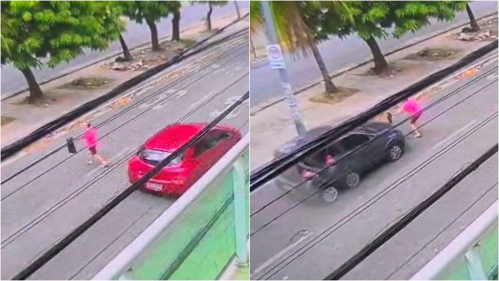 Idosa morre após ser atropelada ao atravessar avenida no bairro Presidente Kennedy, em Fortaleza — Foto: Reprodução