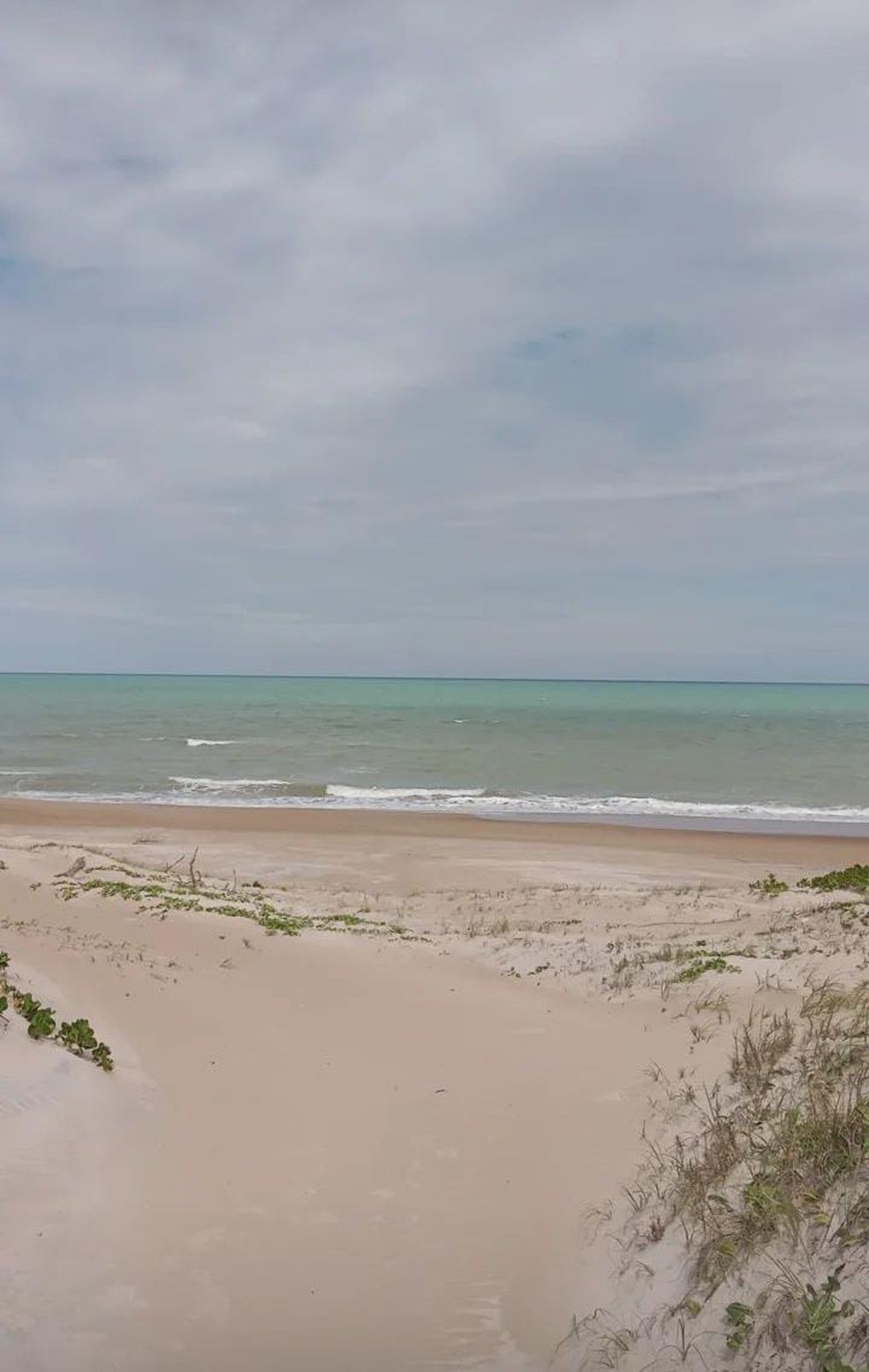 Estudo da ONG Sea Shepherd revelou que Praia do Pontal do Sul, em Conceição da Barra, Espírito Santo, possui grande quantidade de microplástico por metro quadrado — Foto: Comunidade de Barreiras/ Pontal do Sul