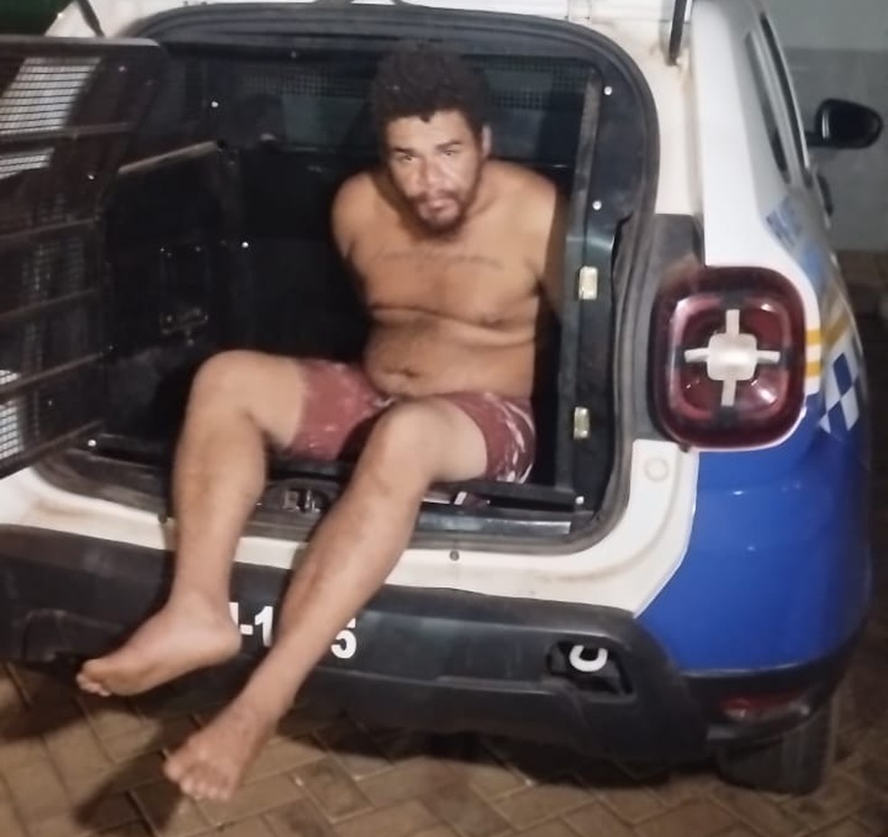 Homem foi preso suspeito de feminicídio — Foto: Reprodução