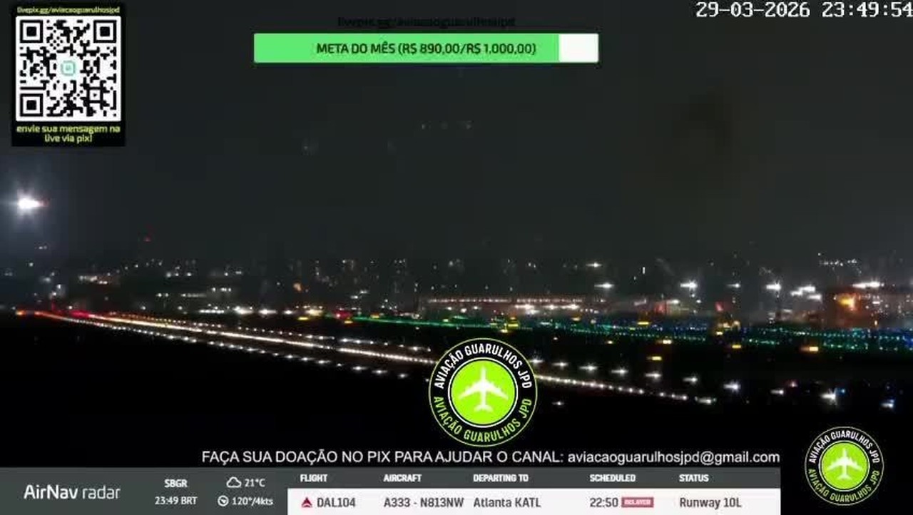 Avião pega fogo após decolagem e realiza pouso de emergência em Guarulhos