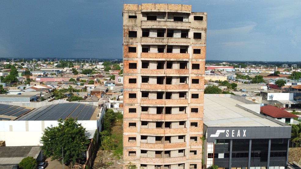 Condomínio Porto Real (Av. Rio Madeira, Bairro Agenor de Carvalho). Prédio onde foi encontrado as tornozeleiras eletrônicas — Foto: Reprodução/ Projeto de Extensão "Engenharia Solidária – Revitalização Urbana com Responsabilidade Social"