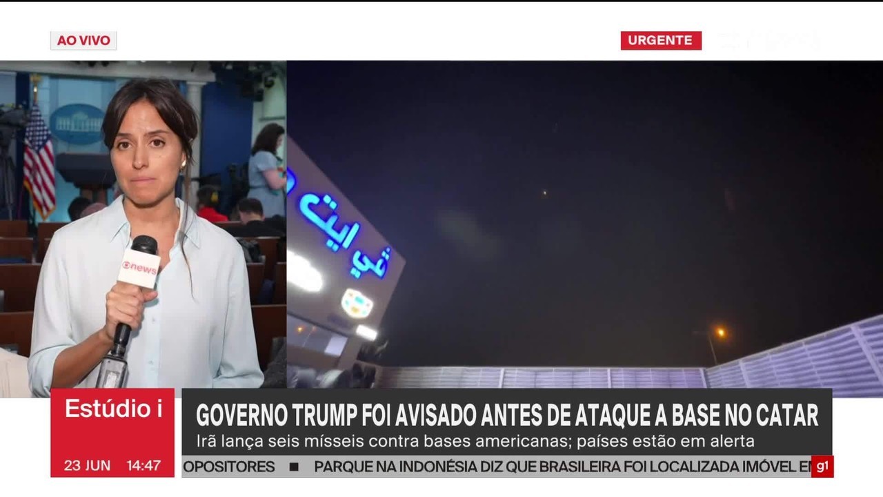 EUA confirmam ataque do Irã à base no Catar com mísseis balísticos e dizem  monitoram situação 'de perto'