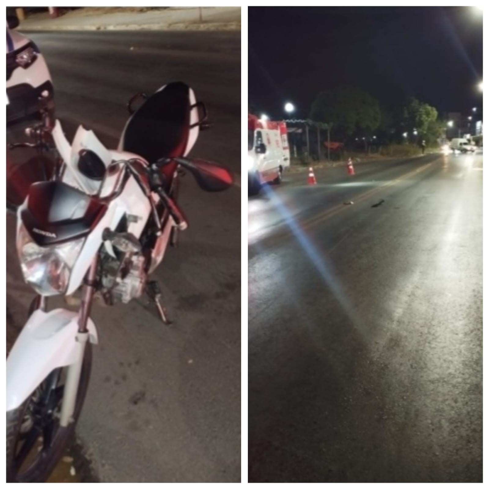 Idosa de 80 anos fica gravemente ferida após ser atropelada por motocicleta em avenida de Montes Claros