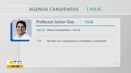 Confira a agenda dos candidatos à Prefeitura de Palmas nesta segunda-feira (30)