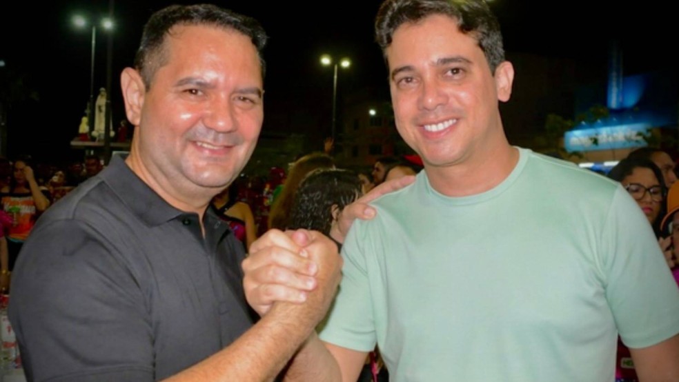 Bebeto Queiroz e Júnior Mano são acusados de chefiar grupo criminoso envolvido em fraudes e compra de votos no Ceará — Foto: Reprodução