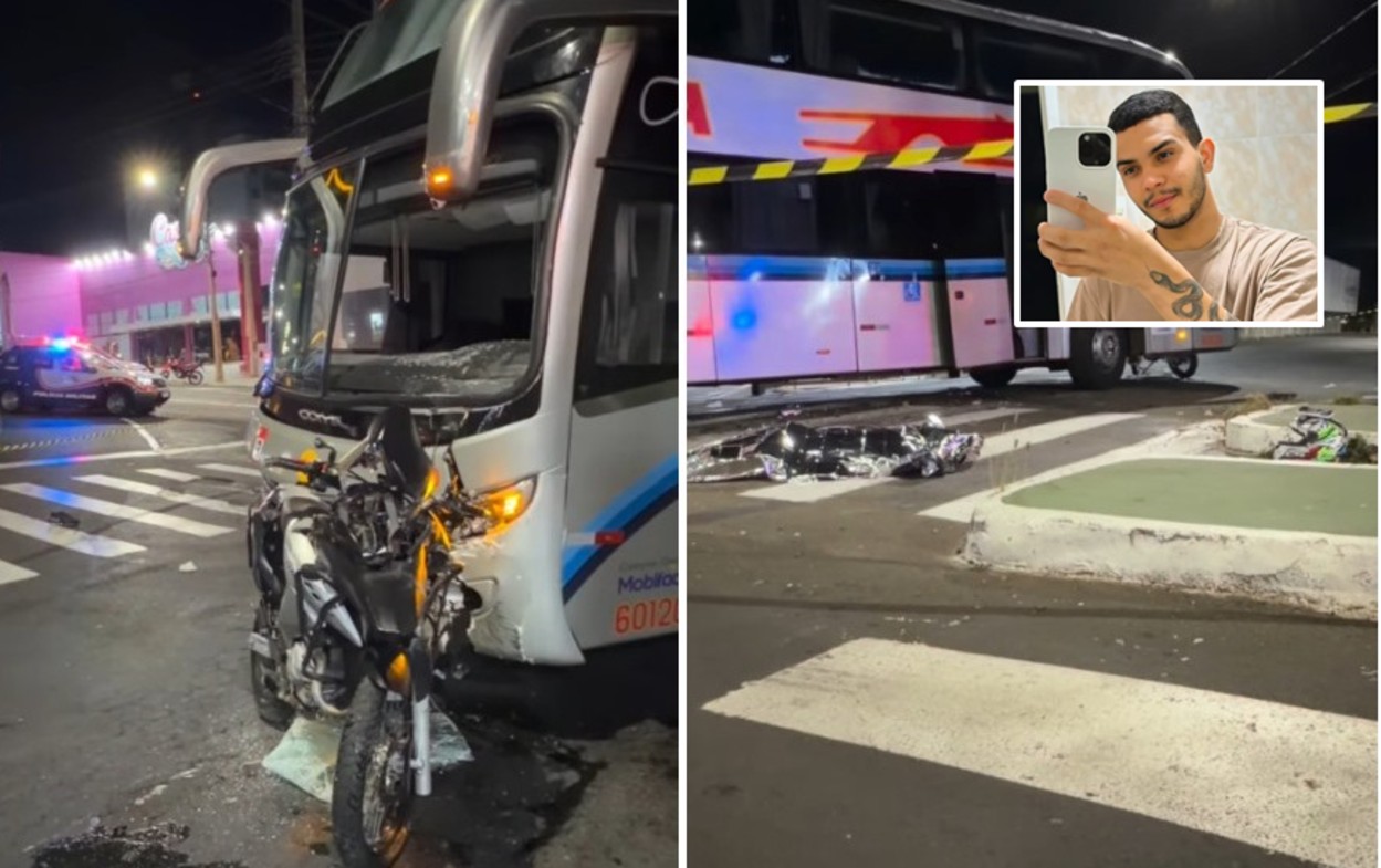 Motociclista de 25 anos morre em grave acidente com ônibus no interior de SP
