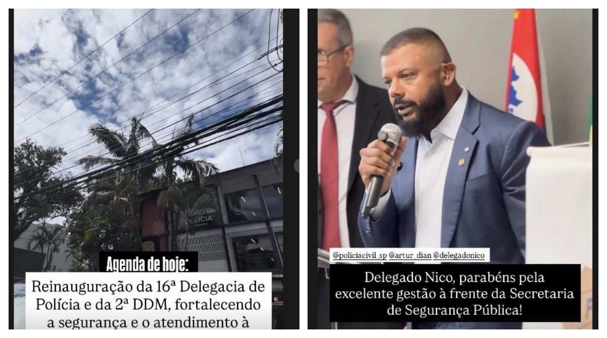 VÍDEO: Dois anos após ameaçar matar esposa com tiros no rosto, Da Cunha vai a evento em delegacia de defesa da mulher