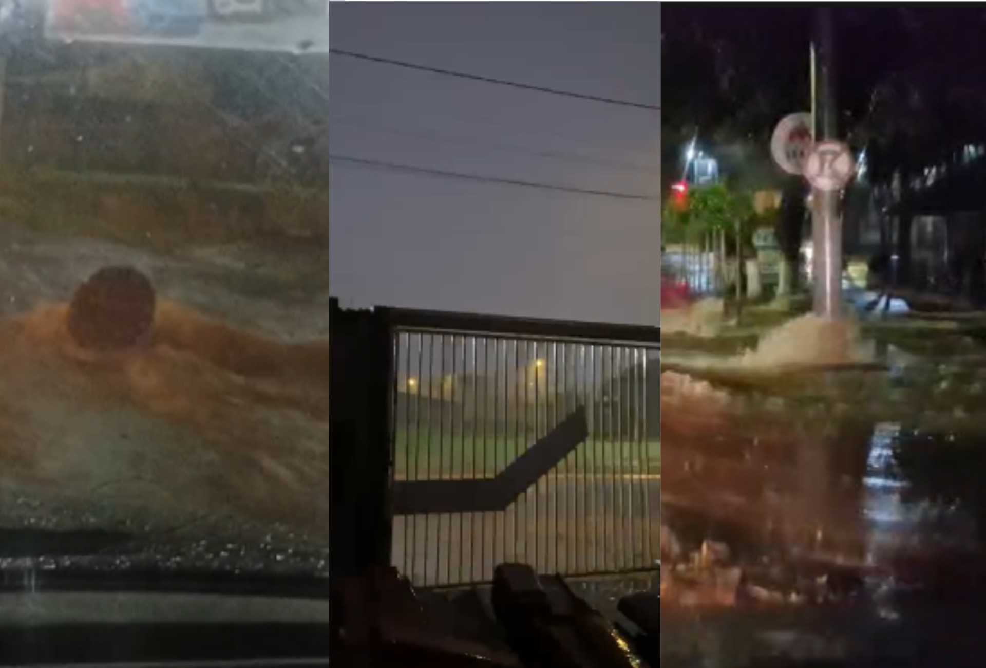 Tempestade com granizo e ventos fortes deixa ruas alagadas e rastro de destruição em Campo Grande