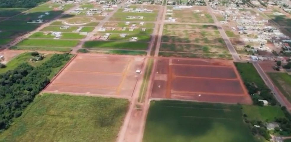 Terreno vendido por uma das empresas processadas, em Querência (MT) — Foto: Reprodução