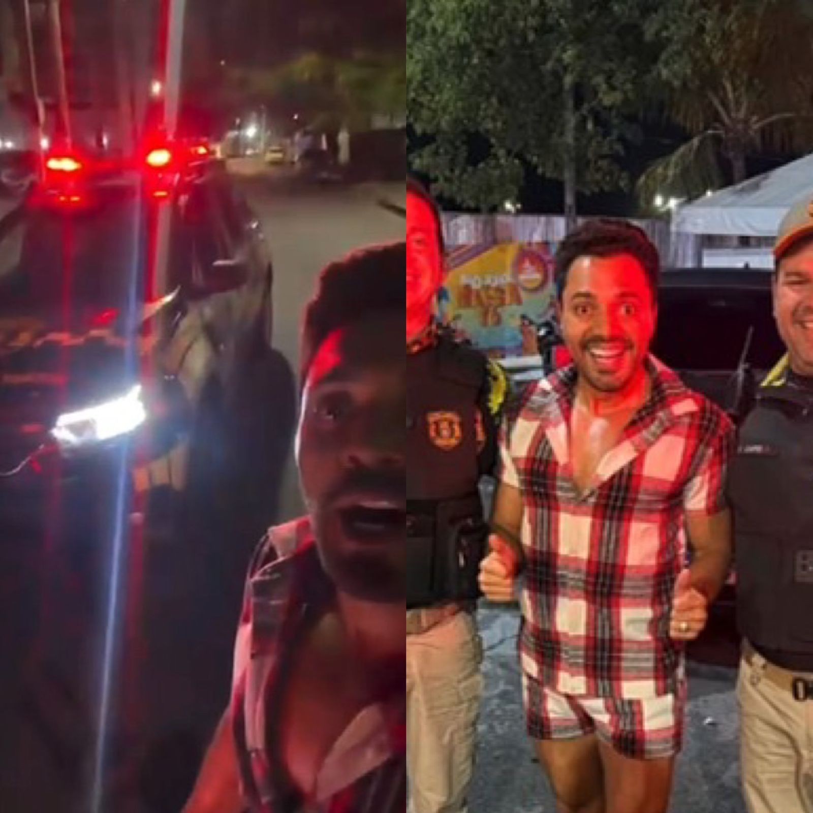 Tirulipa vai ao São João de Maceió em viatura do DMTT: 'Me sentindo presidente'