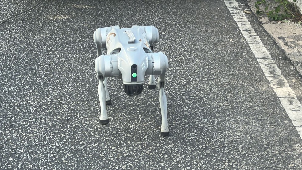 Robô usado na rede de drenagem em Natal — Foto: Kleber Teixeira/Inter TV Cabugi