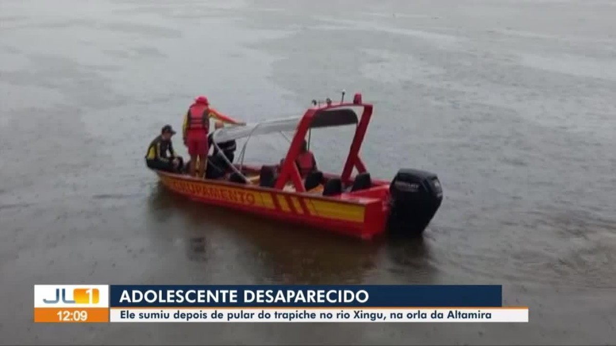 Adolescente desaparece ao pular no rio Xingu, em Altamira, no Pará