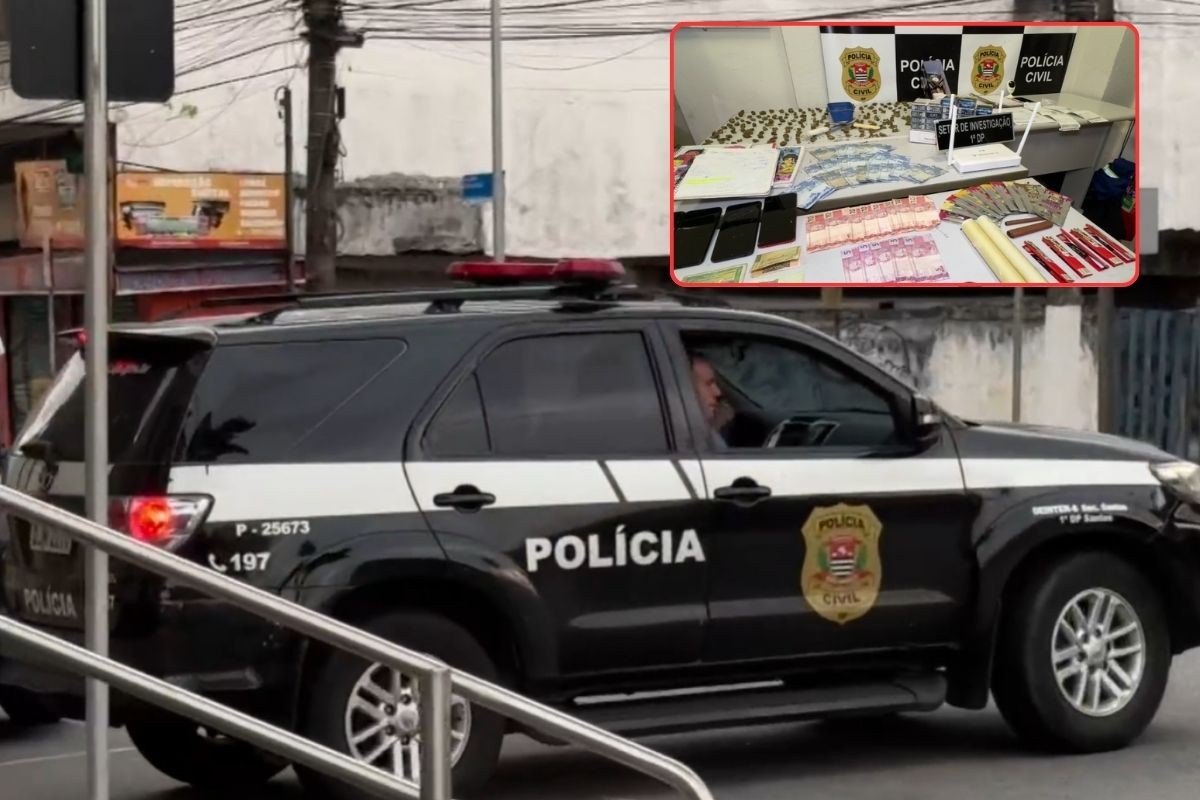 Policiais são recebidos a tiros durante operação no morro São Bento, em Santos, SP