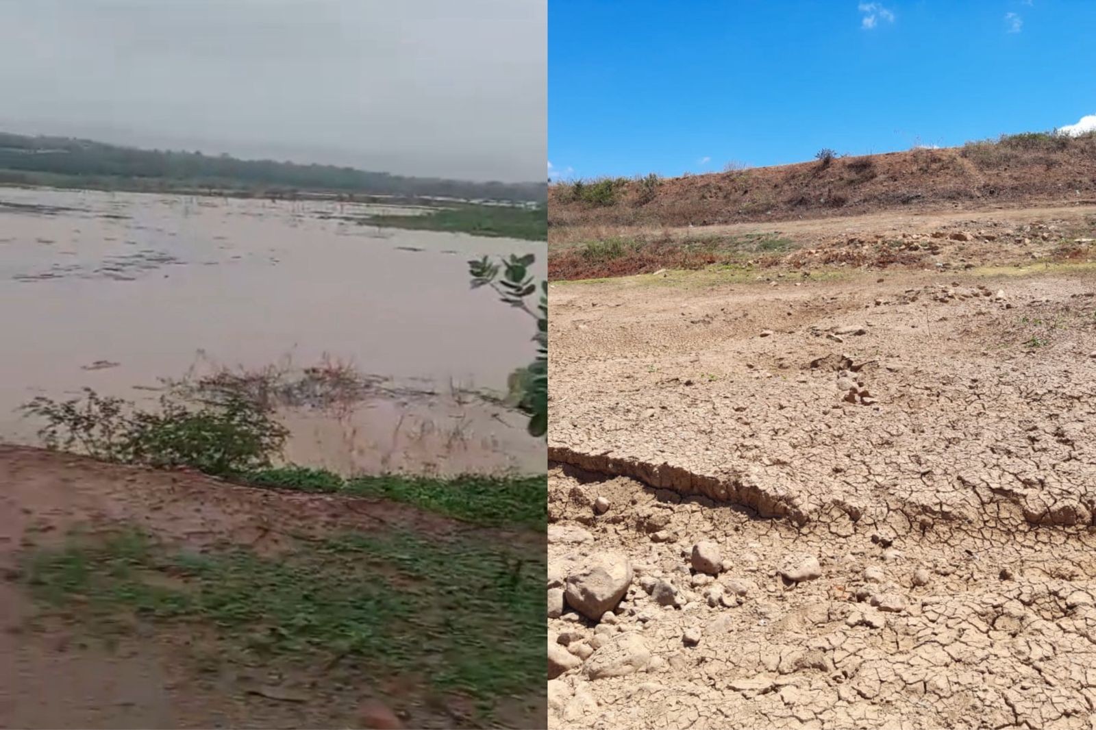 Açude que estava seco há 7 meses enche após chuva de 75 mm no interior do Piauí