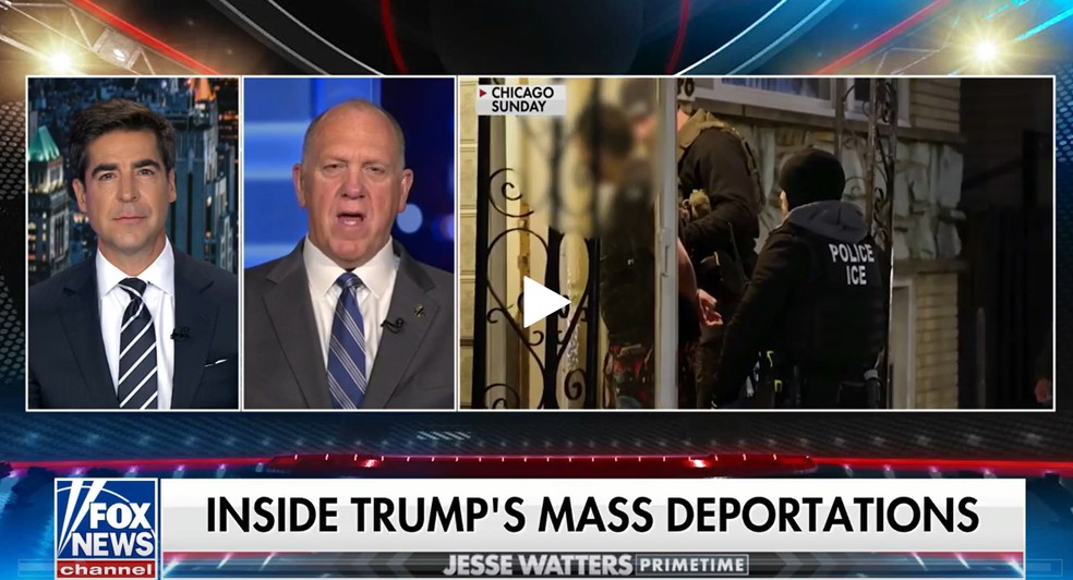 Tom Homan, o czar da fronteira de Donald Trump — Foto: Reprodução / Fox News